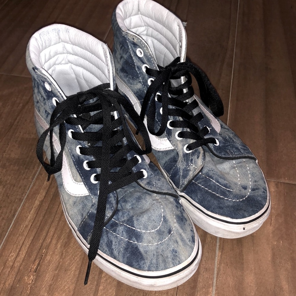 Vans high top denim shoes
